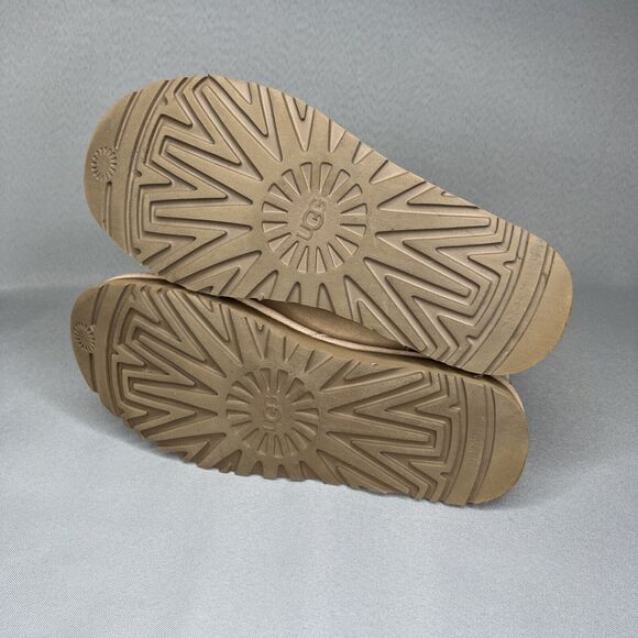 Womens UGG Boots Sz 8 Turn Lock Suede Wool Pinkish Tan Blush Amber #1094933 Boho - Picture 15 of 16